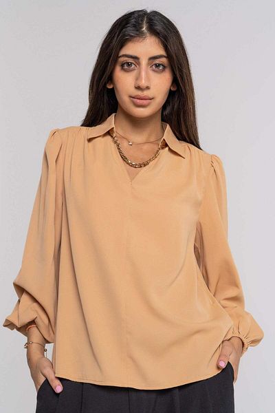Nichii Puffed Women's Long Sleeve Shirt Blouse