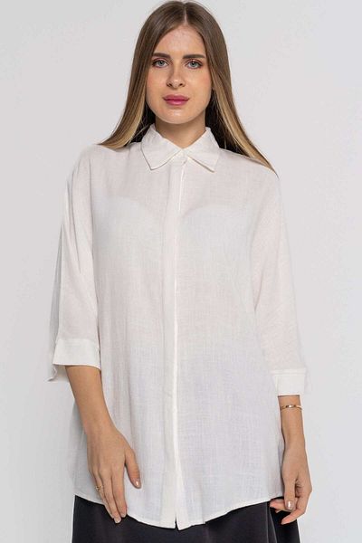 Nichii Women's Solid 3/4 Sleeve Shirt