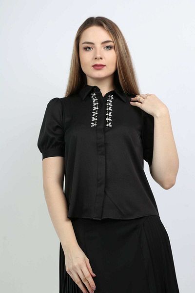 Nichii Embroidered Women's Blouse with Collar