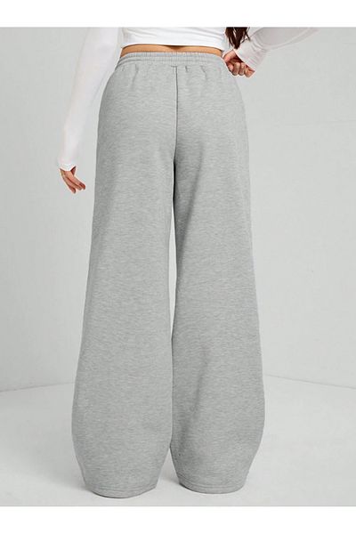 CANDERO Pantaloni de sport pentru femei, gri, largi, supradimensionați, de calitate, cu croiala largi, flexibili, confortabili, din țesătură YUS