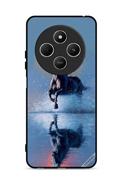 Covernex غطاء حماية لهاتف شاومي ريدمي 14R 5G، رسم حصان يركض في الماء