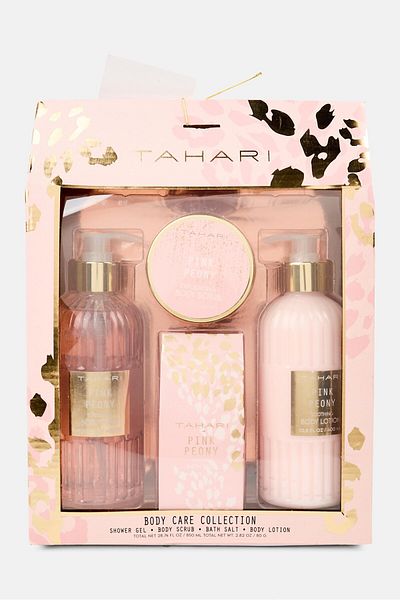 Tahari Shower Gel, Body Scrub, Bath Salt, Body Lotion Set, 850 ml
