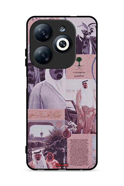 Tolwak غطاء حماية لهاتف إنفينيكس سمارت 8 4G، ملصق الملك عبد الله العتيق