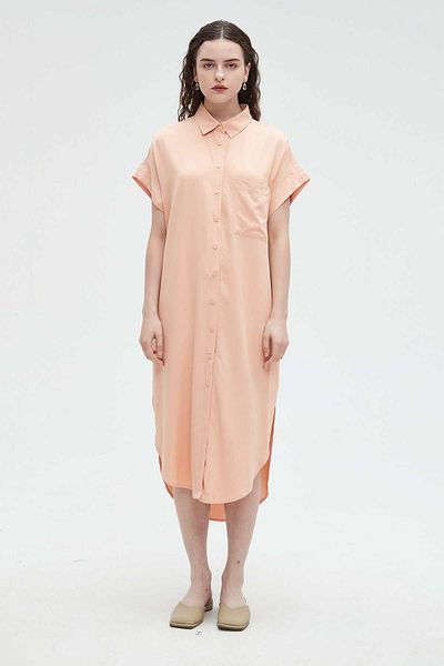 Nichii Women's Long Short-Sleeve Plain Blouse