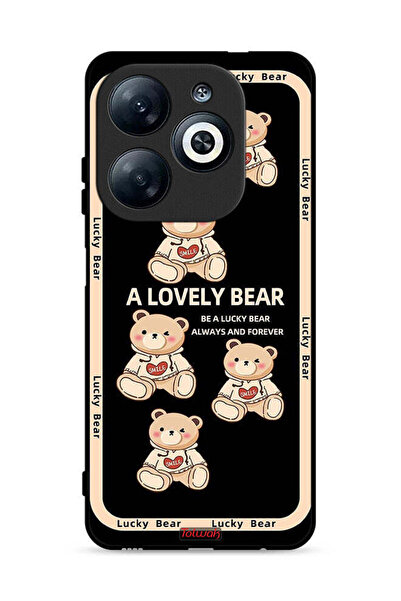 Tolwak غطاء حماية لهاتف Infinix Smart 8 4G بطبعة دب جميل