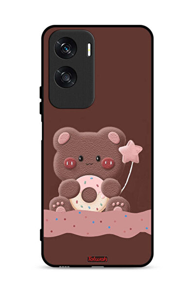 Tolwak غطاء حماية لهاتف Honor X50i 5G بطبعة دب دونات