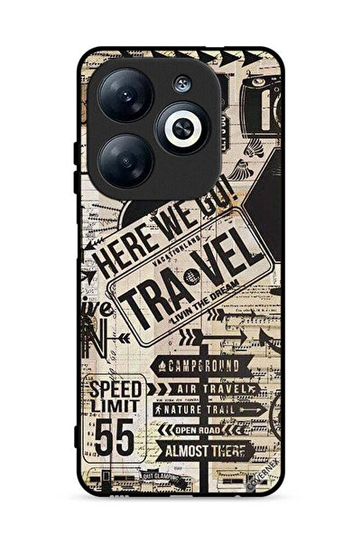Covernex غطاء حماية لهاتف Infinix Smart 8 4G مطبوع عليه Here We Go Travel
