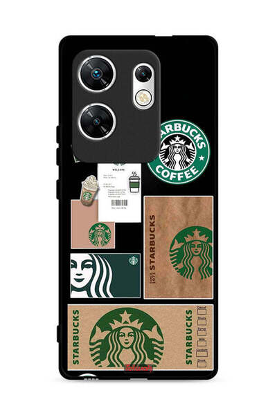 Tolwak غطاء حماية لجهاز Infinix Zero 30 4G بملصق ستاربكس