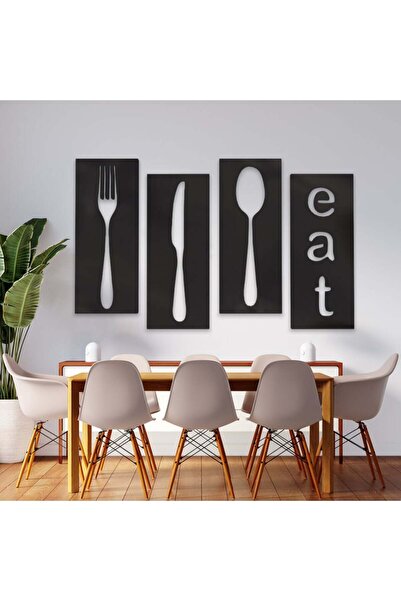 Marktna Black acrylic painting with the print "I love eating and cooking"
