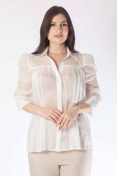 Nichii Solid Sheer Short Sleeve Shirt
