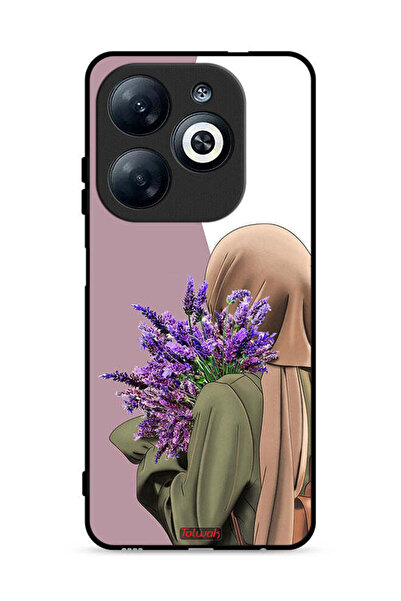 Tolwak غطاء حماية لهاتف Infinix Smart 8 4G بطبعة زهرة حاملة