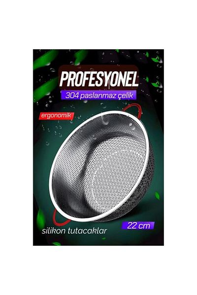 ModaCar 22 cm Colander Round Strainer Professional 304 Stainless Steel