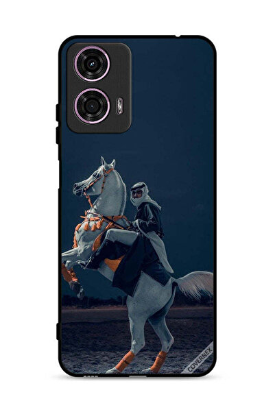 Covernex غطاء حماية لهاتف موتورولا موتو جي 24 4G، شاب على حصان