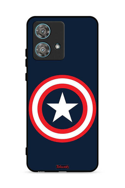 Tolwak غطاء حماية لهاتف موتورولا إيدج 40 نيو 5G بطبعة كابتن أمريكا