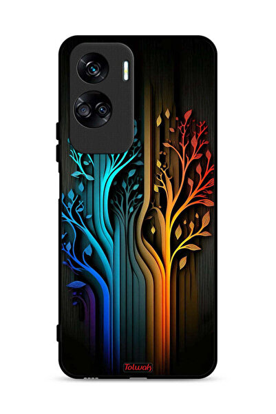 Tolwak غطاء حماية لهاتف Honor 90 Lite 5G برسومات أوراق الشجر