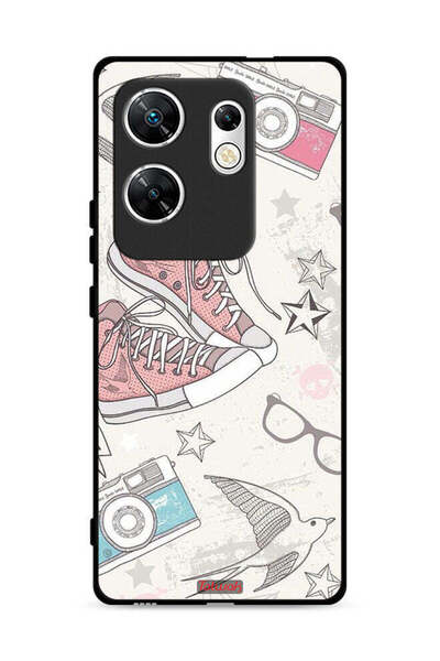 Tolwak غطاء حماية لهاتف Infinix Zero 30 4G، حذاء قماشي وفن كاميرا