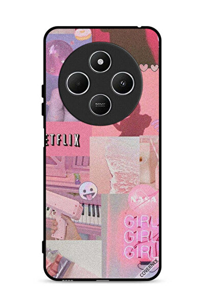Covernex غطاء حماية لهاتف شاومي ريدمي 14 سي 4G، بتصميم مشبك فني للفتيات