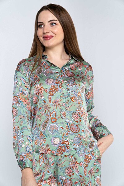 Nichii Women's Floral Long Sleeve Shirt