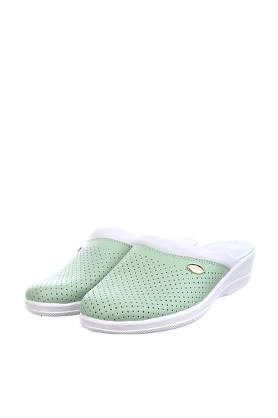 Tellus Leather medical clogs “Tellus” 51-08/06, Green - 39