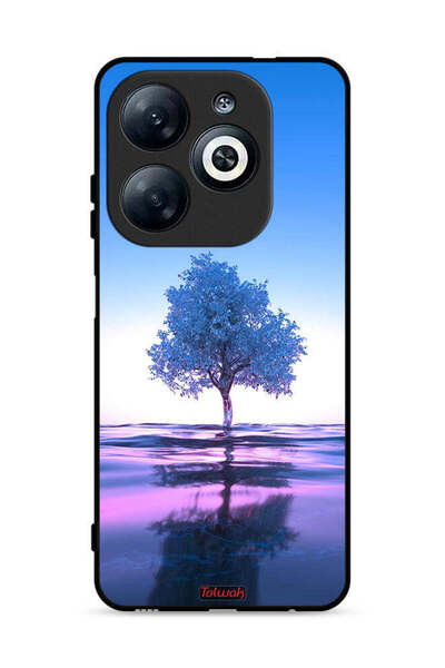 Tolwak غطاء حماية لهاتف Infinix Smart 8 4G بتصميم شجرة نيون وانعكاس مائي فني ...