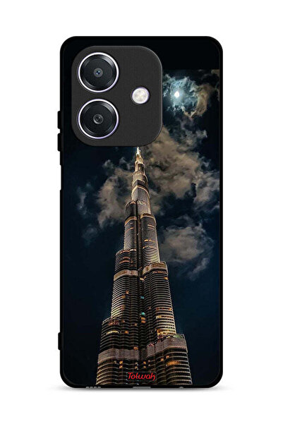 Tolwak غطاء حماية لهاتف Oppo A3x 5G برج خليفة في الليل
