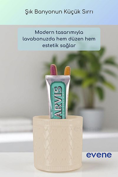 Evene Θήκη οδοντόβουρτσας Βάση οδοντόβουρτσας Βάση οδοντόβουρτσας Κρέμα Χρώμα Μοντέλο 87