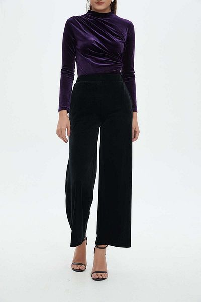 Nichii Women's Wide-Leg Long Solid Pants