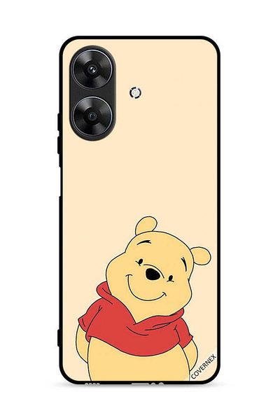 Covernex غطاء حماية لهاتف Realme Note 60 4G بتصميم الدب في وضع السعادة