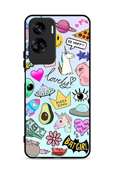 Tolwak غطاء حماية لهاتف Honor 90 Lite 5G بملصقات جميلة