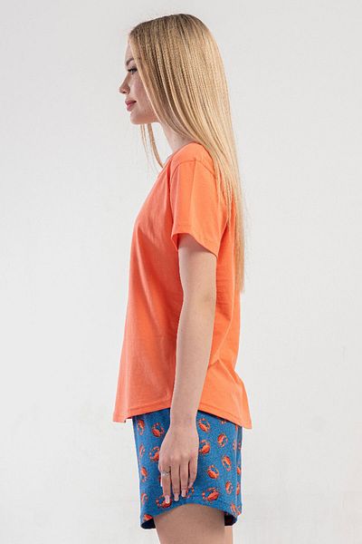 VİENETTA Cotton Women's Short Sleeve Shorts Pajamas Set, 409086