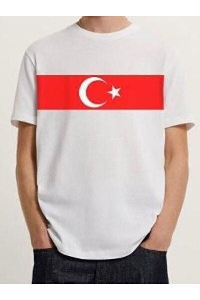 Harajuku Style Λευκό Κόκκινο Λευκό Εμπριμέ με στάμπα του οπαδού της Εθνικής Ο...