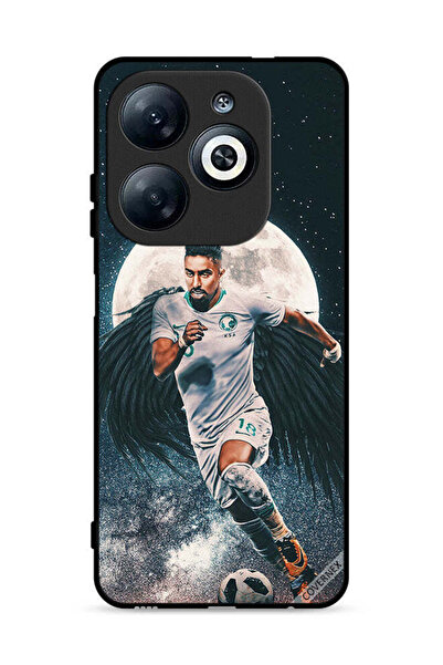 Covernex غطاء حماية لهاتف إنفينيكس سمارت 8 4G، سالم الدوسري، يحمل كرة قدم