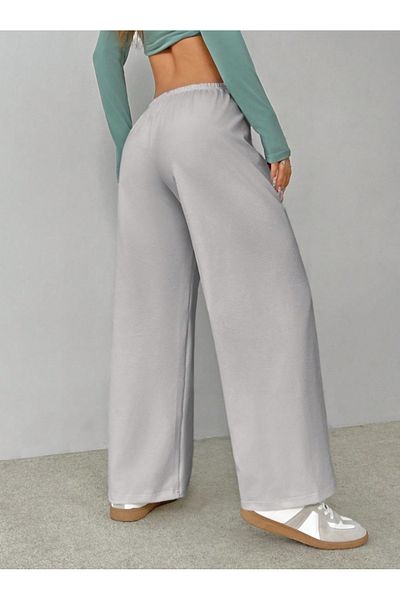 CANDERO Women's Gray Baggy Battal Plus Size Sportswear Quality Loose Fit Stretchy Comfortable Fabric Sweatpants Yus