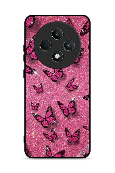 Covernex غطاء حماية لهاتف Oppo Reno12 F 5G برسومات لامعة وفراشات