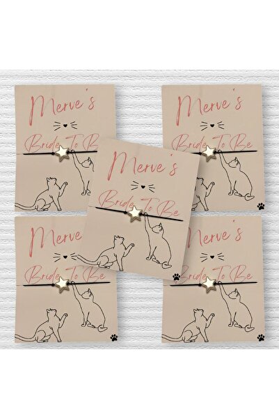 The Byzia Bride To Be Hediyelik 5 Adet 9x11cm Kart Tasarımı ile Plastik Gümüş...