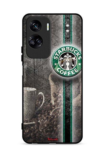 Tolwak غطاء حماية لهاتف Honor 90 Lite 5G بنقشة فن القهوة