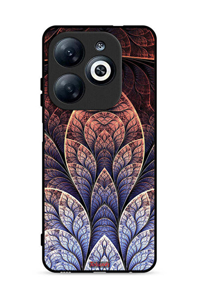 Tolwak غطاء حماية لهاتف Infinix Smart 8 4G بتصميم زهور فركتال تجريدي