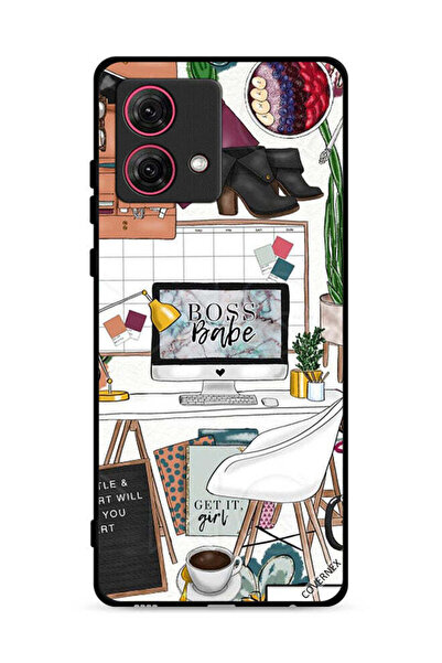 Covernex Motorola Moto G84 5G Protective Case Cover Boss Babe Art Clip