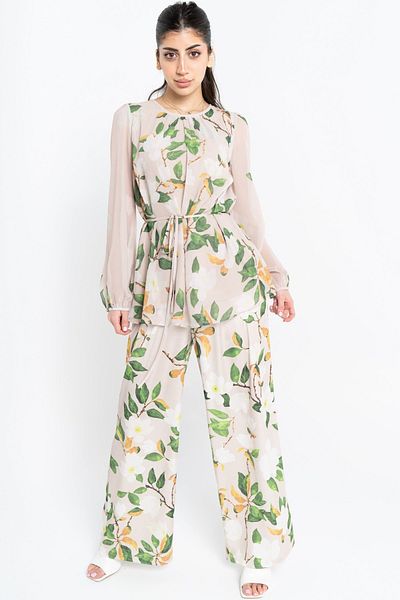 Nichii Women's Wide-Leg Printed Trousers
