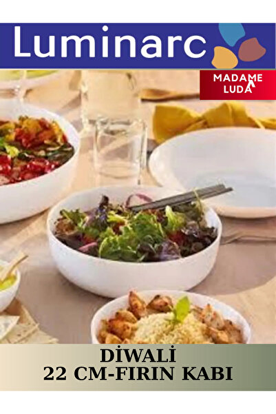Luminarc Diwali White 22 Cm-High Degrees Resistant-(Oven Tray-Oven Tray)-Madame Luda Stores.