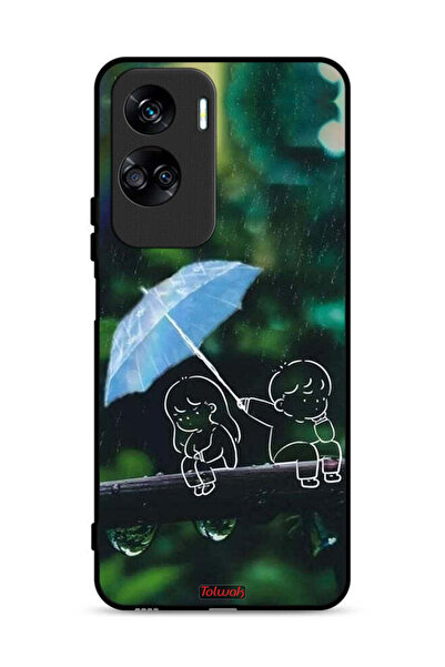 Tolwak غطاء حماية لهاتف Honor 90 Lite 5G برسم زوجين من الفن التجريدي