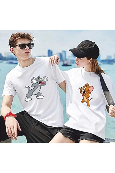 Harajuku Style Λευκό Oversize Ζευγάρι Ερωτευμένων