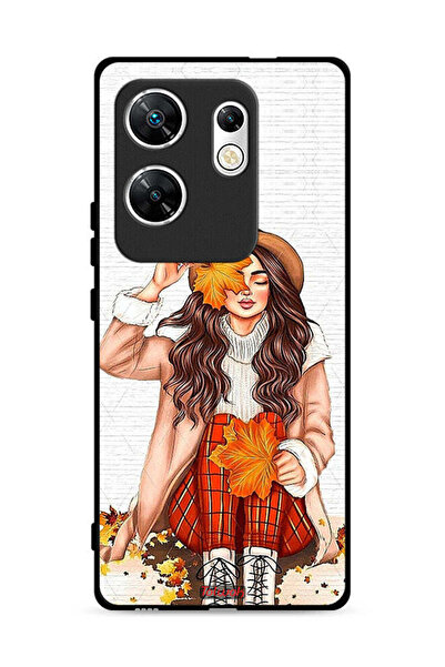 Tolwak غطاء حماية لهاتف Infinix Zero 30 4G يحمل صورة أوراق الخريف