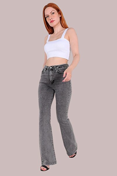 byhaziran butik Byni Γκρί Ψηλόμεσο Τζιν Καμπάνα