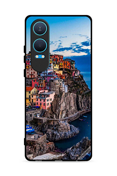 Covernex غطاء حماية لهاتف OnePlus Nord CE4 Lite 5G بنقشة منازل ملونة على البحر