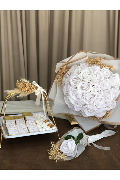 Masalsı Concept 27 Adet Kız Isteme Çiçeği 50 Adet Çikolata Söz Çikolatası Niş...