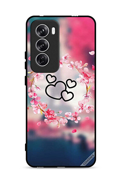 Covernex غطاء حماية لهاتف Oppo Reno12 5G بتصميم قلوب ومشبك فني