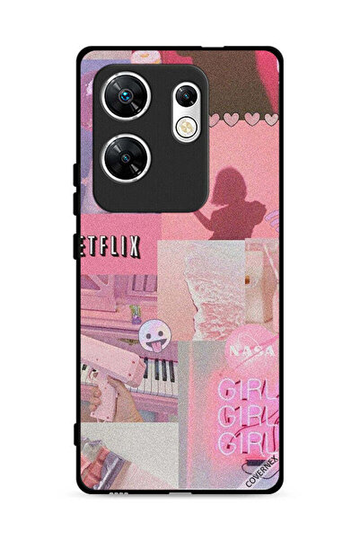 Covernex غطاء حماية لهاتف Infinix Zero 30 4G بتصميم مشبك فني للفتيات