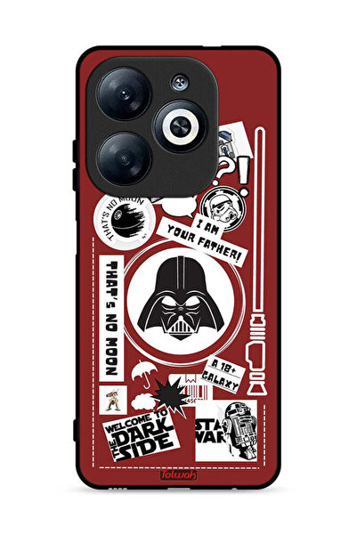 Tolwak غطاء حماية لهاتف Infinix Smart 8 4G، ملصق "مرحبًا بكم في الجانب المظلم"