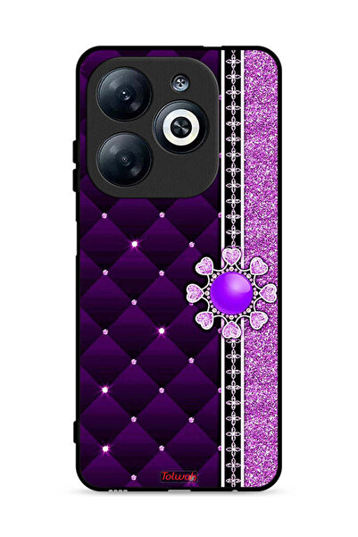 Tolwak غطاء حماية لهاتف إنفينيكس سمارت 8 4G بقلوب لامعة